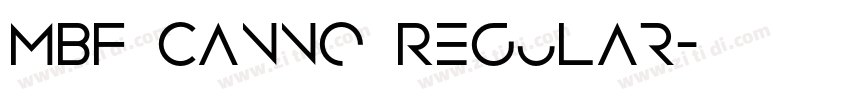 MBF Canno Regular字体转换
